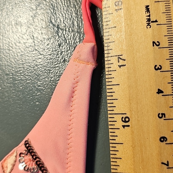 Embellished Pink Triangle Bikini Top. By Victoria Secrets S/m. - Picture 5 of 7